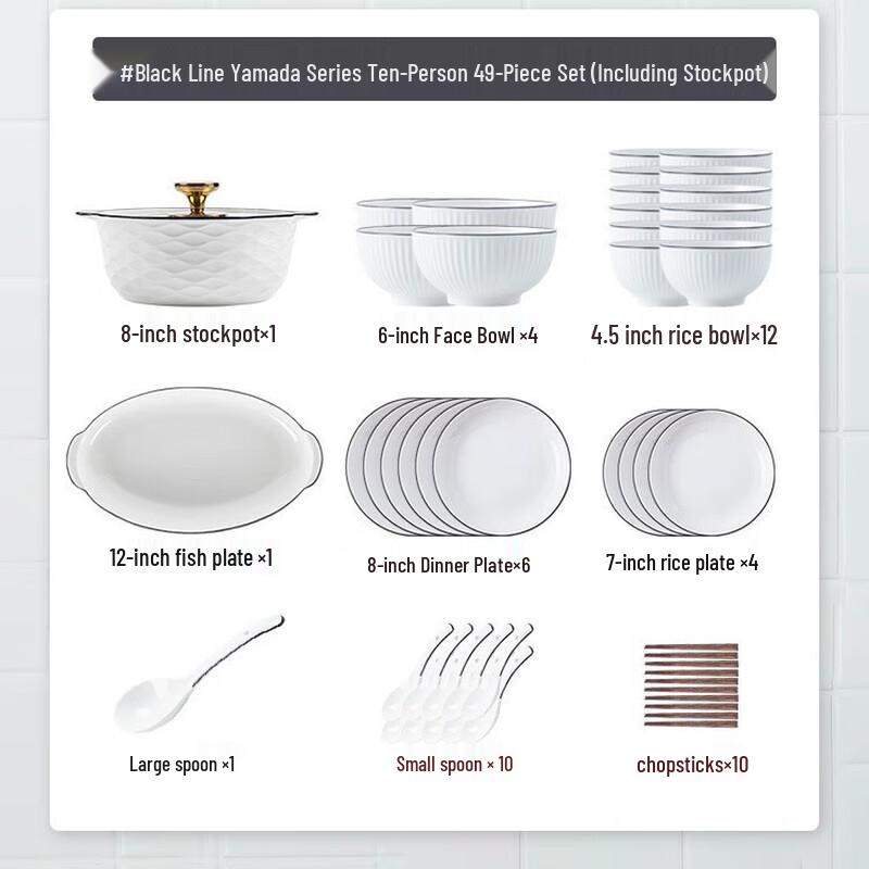 Mod Lanka 49-Piece Ceramic Dinnerware Set