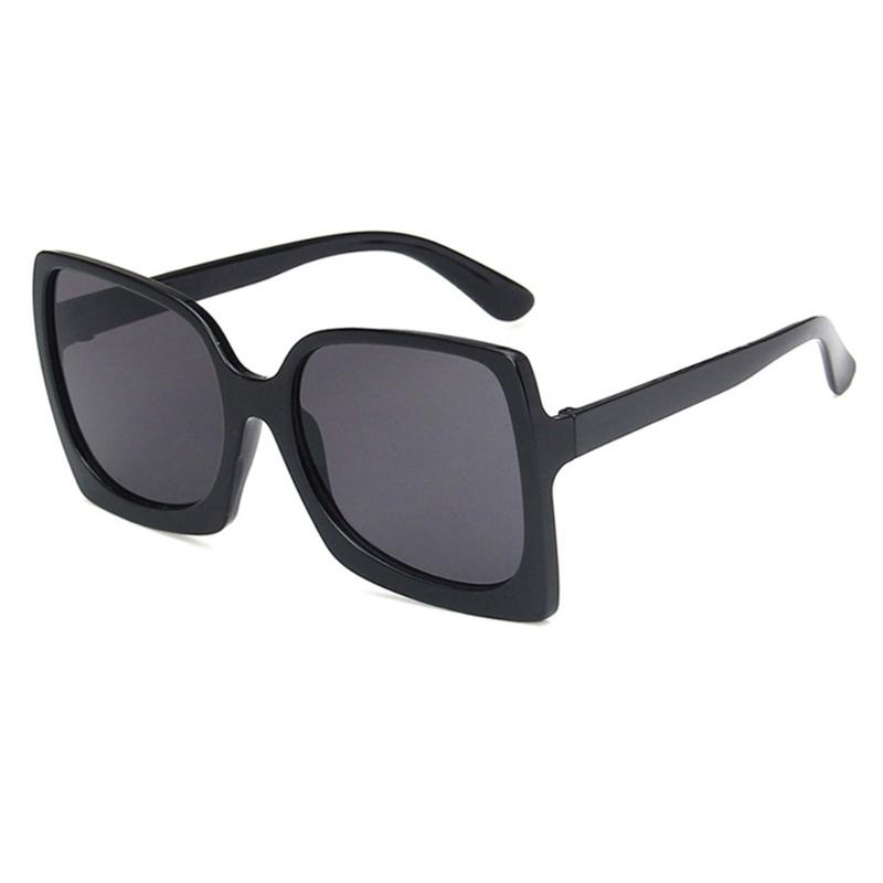

Неполяризованные модные большие солнцезащитные очки в оправе для женщин, черные градиентные пластиковые солнцезащитные очки