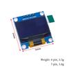 1,96-Zoll-OLED-Displaymodul 118x61 Auflösung 1-Pin 7-Pin IIC I1C Weiß-Blau-Gelber Bildschirm für Arduino Elektronische Entwicklung