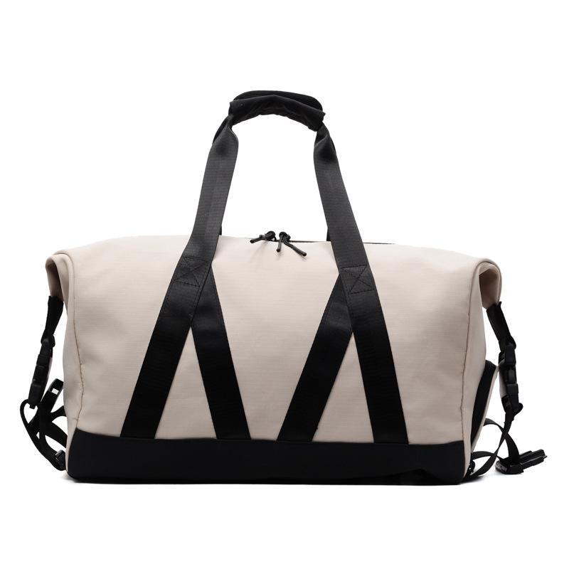 

Дорожная сумка большой вместимости Женская сумка-дафл для коротких поездок Легкая сумка через плечо для мужчин Отделение для обуви белый