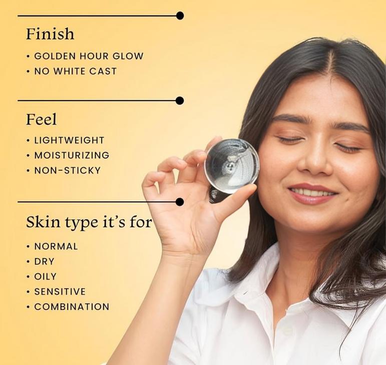 Foxtale Glow Sunscreen SPF 50 PA++++ with Vitamin C & Niacinamide for a Dewy Glow 50ml