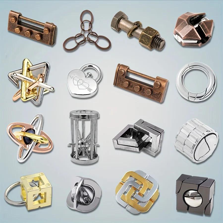 A Classic Intellectual Metal Puzzle Toy, a Difficult Educational Game Toy for Christmas, Thanksgiving and Birthday Gifts