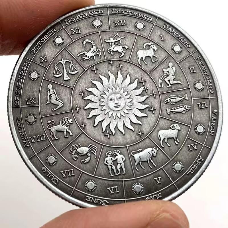 Zodiac Zodiac, Saint Seiya, Star and Arrow Painting Commemorative Medals, Twelve Constellation Coins, Sun Craft Coins