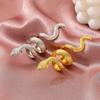 Men's Jewelry Long Snake Pattern Ring Punk Style Metal Animal Retro Exaggerated Snake Shape