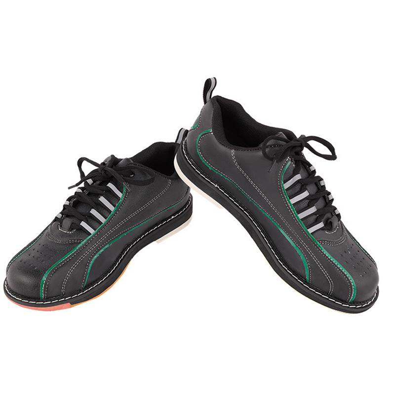 New Black Bowling Boots for Men Women Size 35-46 Anti Slip Breathable Indoor Bowling Training Shoes Universal Soles