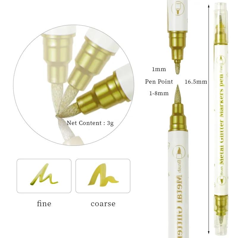 Zestaw długopisów do rysowania graffiti Graffiti Złoty Srebrny Ołówek Wodoodporny podkład malarski Tłusty pędzel Biały marker Narzędzie do paznokci