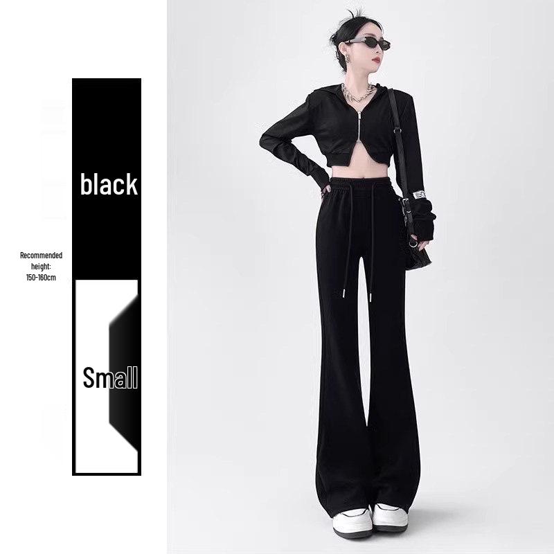 Women s Bell Bottom Pants - Petite, Wide Leg, Micro Flare, Casual Spring/Summer Style, Thin Straight-Leg Sweatpants 2XL (65-75kg)