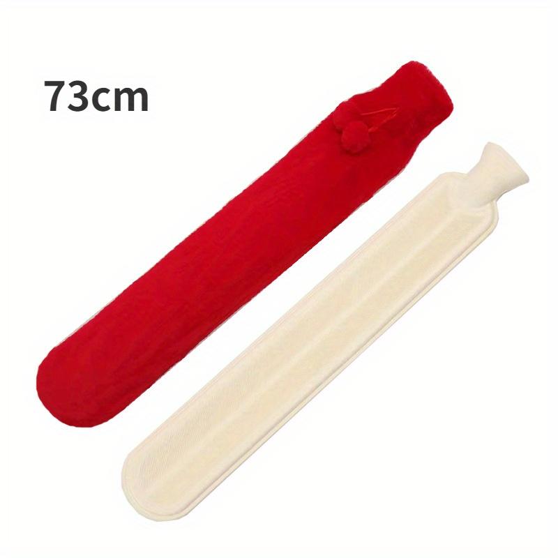 1 PCS Long Hot Water Bottle Bag with Detachable Cover, Super Long Rubber Hot Water Bottle Waist, Hand, and Foot Warmer