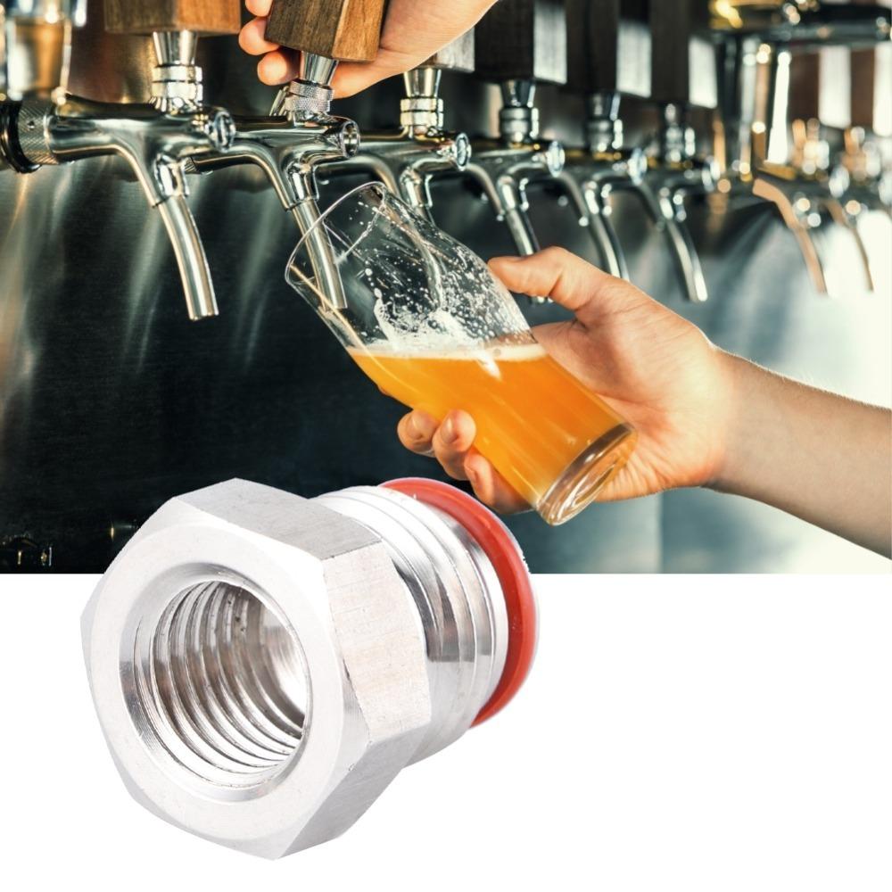 Stainless Steel Plug Adapter Connector 1/4in FFL Keg Adapter Beer Keg Connectors Homebrew Beer Keg