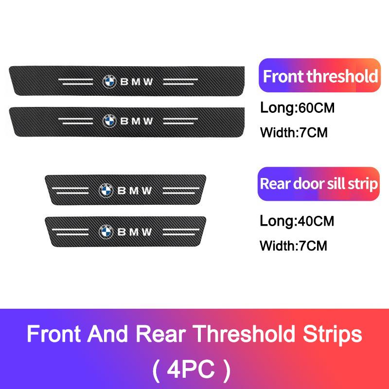 AAAQL1 Car Carbon Fiber Door Sill Strip Sticker Trunk Guard Plate Sticker For BMW 1 2 3 4 5 7 Series X1 X3 X4 X5 X6 X7 F10 F20 F30 G20
