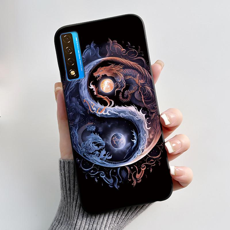 New Casing For TCL 20 5G 20S 20L 20L+ Flower Pattern Shockproof Cover For TCL 20 SE Fashion Cartoon Design Soft Black Case