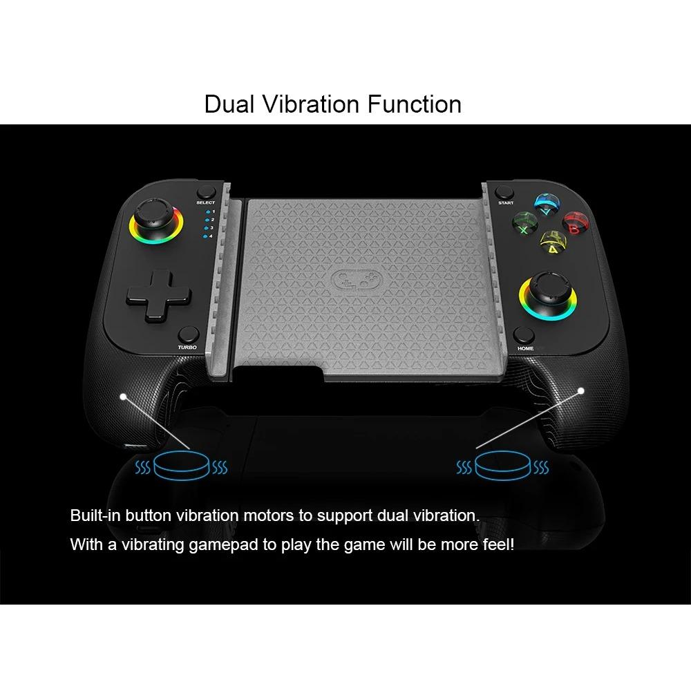 Wireless Gaming Controller Compatible with Switch, Android, IOS, Extendable Controller with Hall Joystick, Vibration