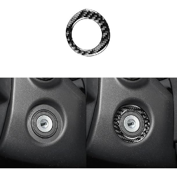 Echte Premium-Kohlefaser-Auto-Mittelkonsolen-Schaltknauf-Panel-Rahmenverkleidung Weicher Aufkleber Kompatibel mit Toyota Corolla/Levin 2014 2015 2016 2017 2018