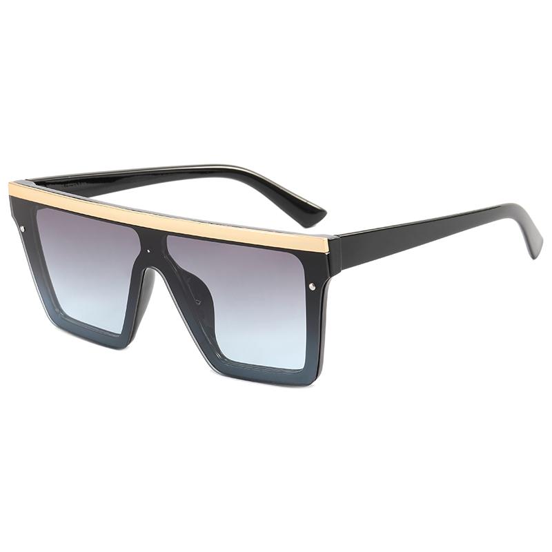 Superhot Eyewear 23568 Luxury Flat Top Rectangle One Piece Lens Men Women Oversize Shades Sunglasses