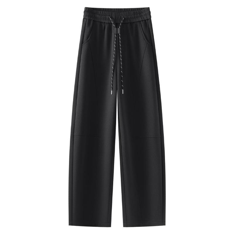 

Women s 2025 Gray High Waist Banana Pants: New Spring/Autumn Loose Slimming Scimitar Style with Casual Drapey Fit M чёрный