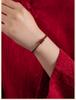 7A Natural Garnet Cinnabar Pi Xiu Women's Bracelet with Raw Ore Purple Gold Sand Elements
