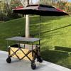 Adjustable Outdoor Stall Cart with Tabletop and Parasol