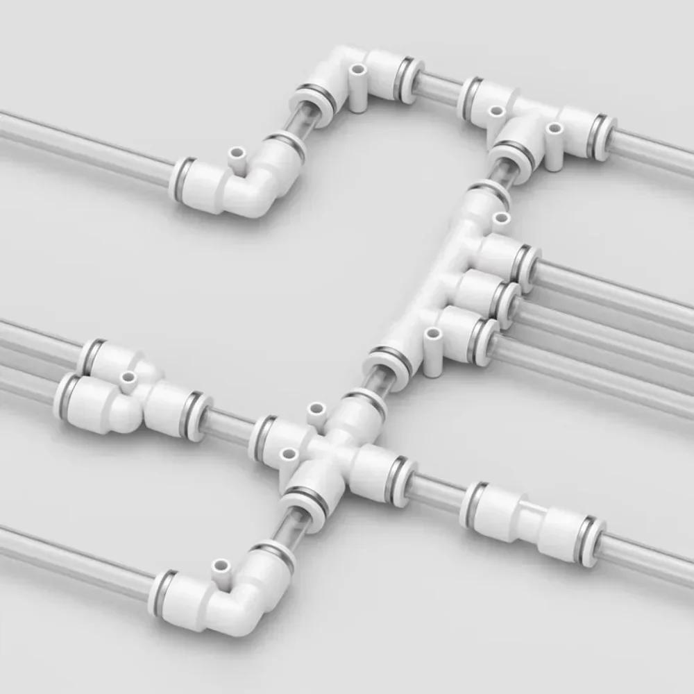 4 6 8 10 12 14 16mm OD Tube PU PG Straight Pneumatic Air Fitting Push in Connect Quick Release Variable Diameter PG14-12 16-12