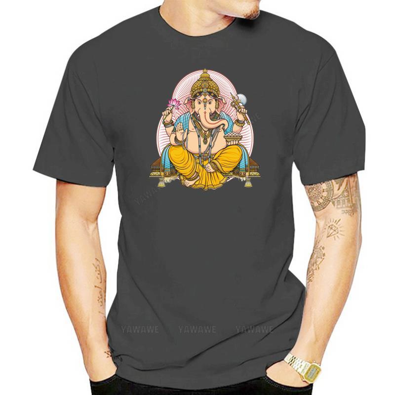 Cotton top Organnic vintage Ganesha Tee For Unisex New Top Design For Man casual TeeShirt man summer short sleeve brand tshirt