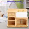 1:12     Accessory  ature Furniture   Kitchen Sink Wooden Wash Basin
