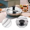 Stainless Steel Pot Lid Universal Frying Round Skillet Construction Airtight Seal with Easy