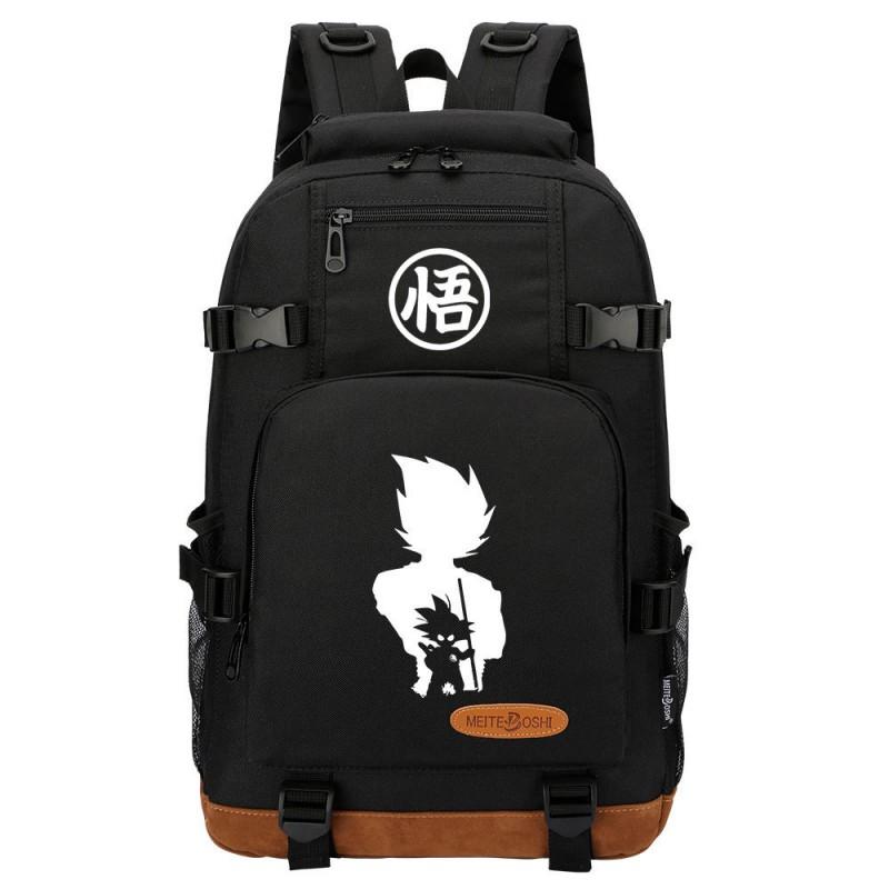 Dragon Ball Print Oxford Backpack School College Travel Lightweight Dual-Strap Laptop Bag Unisex 20L Capacity
