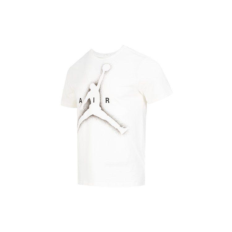 Jordan T Shirts Men's White Crew Neck Moderate Straight Fit DV8421-133