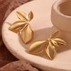 Xia Ling High-End Stainless Steel Leaf Stud Earrings for Women