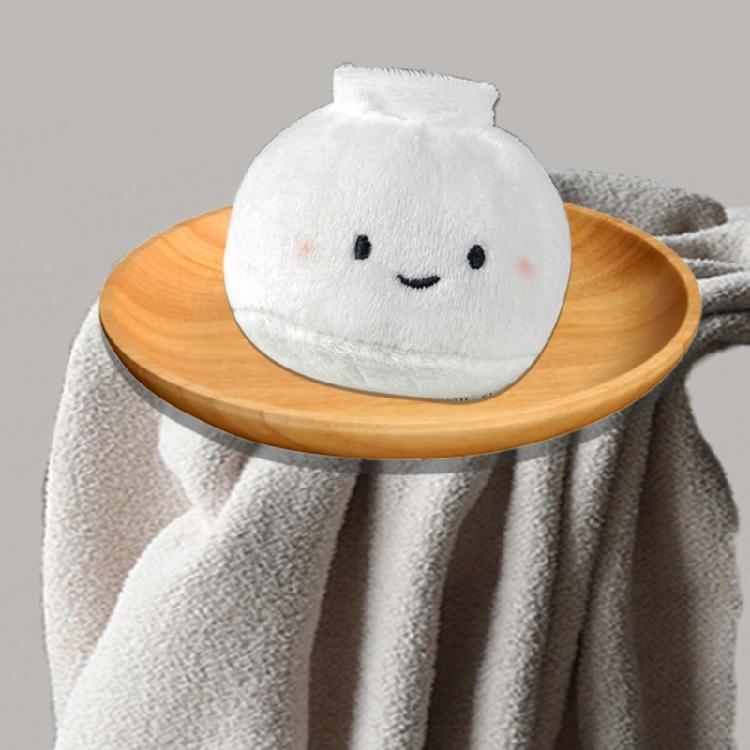 Soft Plush Dumpling Keychain White Steamed Bun Pendant Keyring Versatile Decoration for Everyday Use and Gift Giving