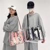 Pvc Transparent Beach Bag With Inner Zipper Pocket For Summer Outings