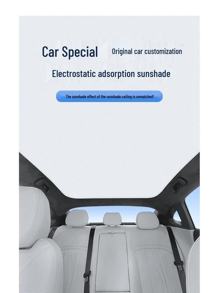 Geely ICON 2020 Sunroof Sunshade: Electrostatic, Heat Insulation, Privacy, Opaque.