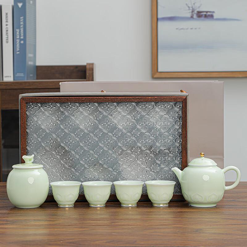Ailan Huijia DH Ceramic Kung Fu Tea Set 6-Piece Set
