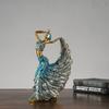 European Luxury Peacock Dancer Resin Ornament for Home and Wedding Decor