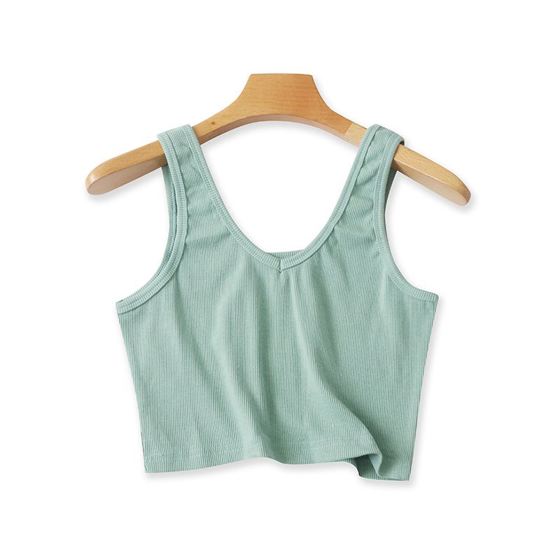 Beauty Back Cotton Slim Fit Pullover Midriff Outfit Export Small Sling