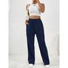 Straight Leg Sports Pants2025 Women Clothes Casual Sweatpants Drawstring Vertical Stripes Straight Sweat Pants