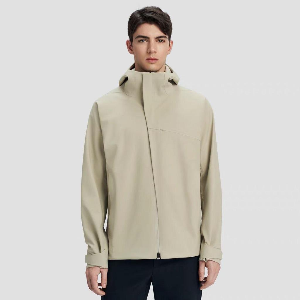 Men's Winter Outdoor Windproof Waterproof Lightweight Hooded Cotton Jacket with Double Zipper and Temperature-Locking Warmth.
