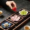 Japanese Ceramic Petal Seasoning Dish Set for Home - Creative Dipping & Fruit Plates, Hot Pot Dish