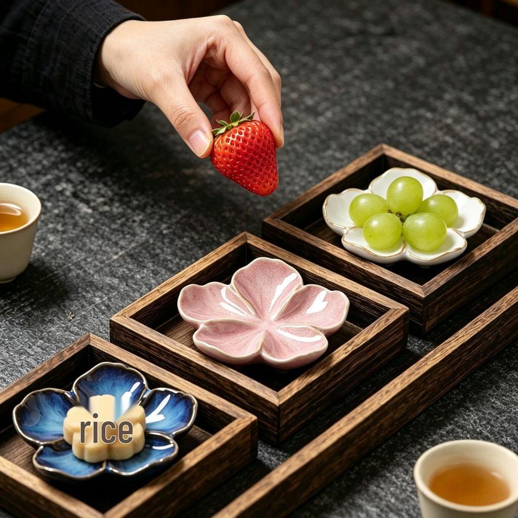 Japanese Ceramic Petal Seasoning Dish Set for Home - Creative Dipping & Fruit Plates, Hot Pot Dish