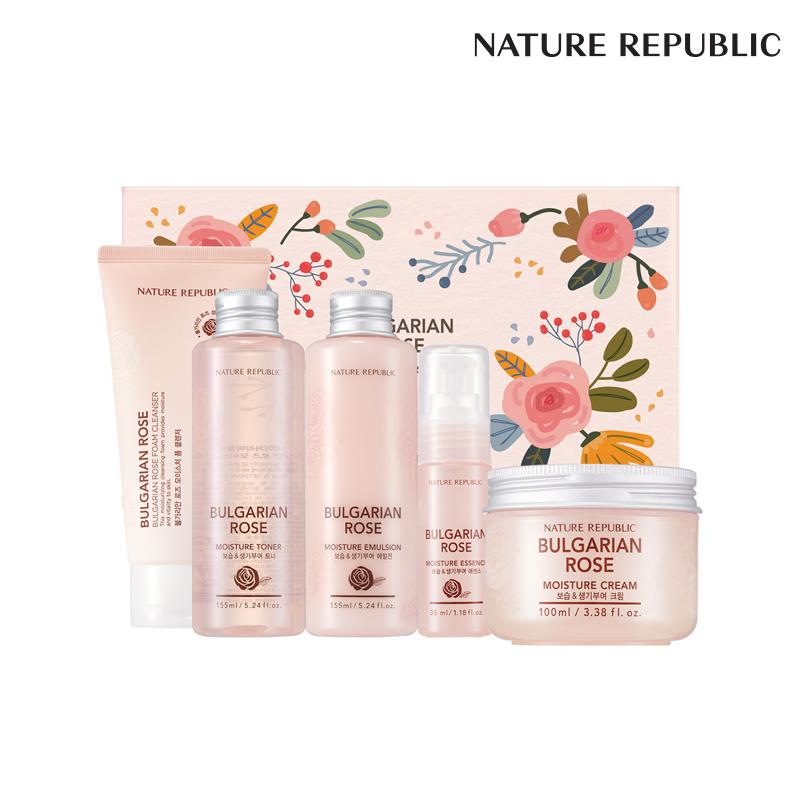 

NATURE REPUBLIC Специальный набор для ухода за кожей с болгарской розой - Корейское роскошное увлажнение