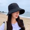 Women's Summer Ponytail Sun Hat - Korean Style Duckbill Cap with Face Covering, Thin Cotton for Versatile Sun Protection.