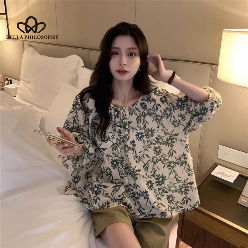 Женская повседневная элегантная летняя рубашка Элегантная свободная винтажная рубашка — фото 4