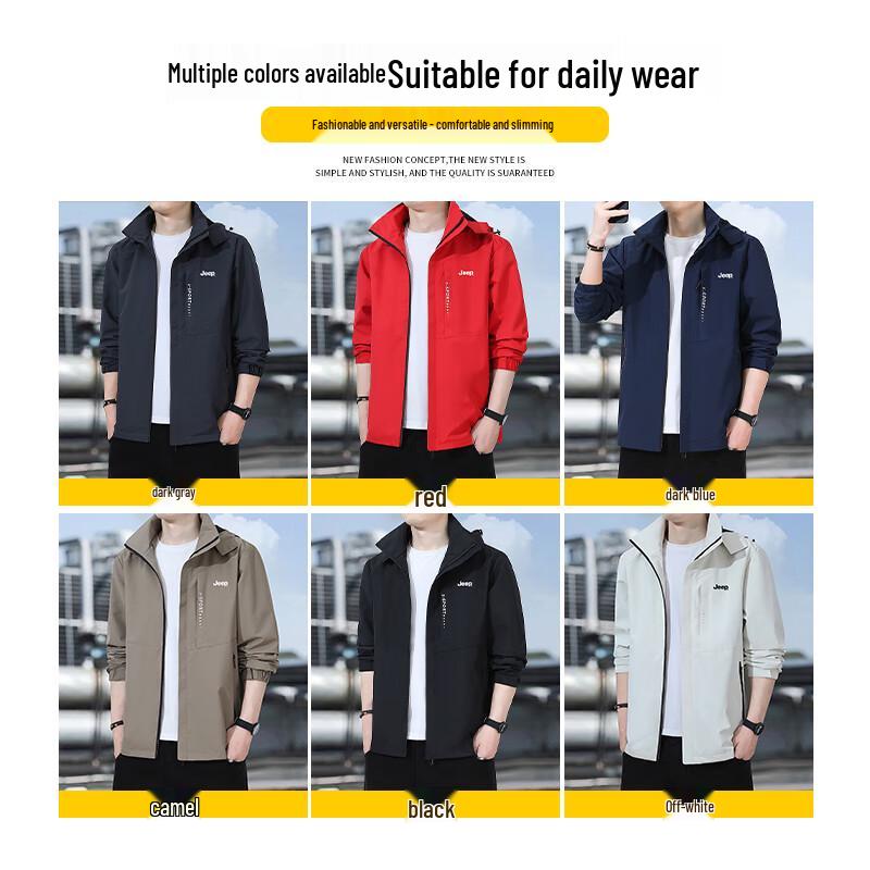 Jeep Men's Water-Repellent Loose Casual Jacket