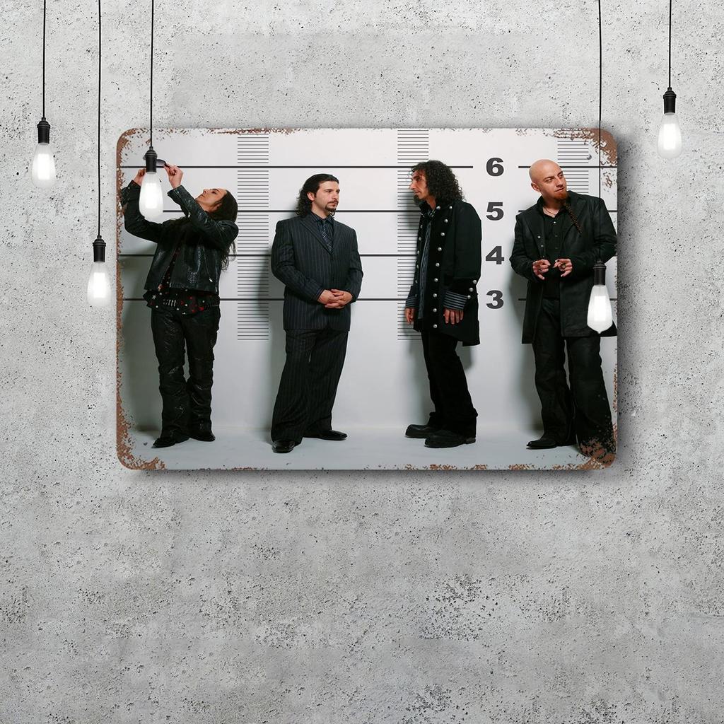 System of a Down Band Funny Bar Metal Sign Retro Plaque Sign Alcohol Drinker Pub Club Man Cave Kitchen Wall Decoration