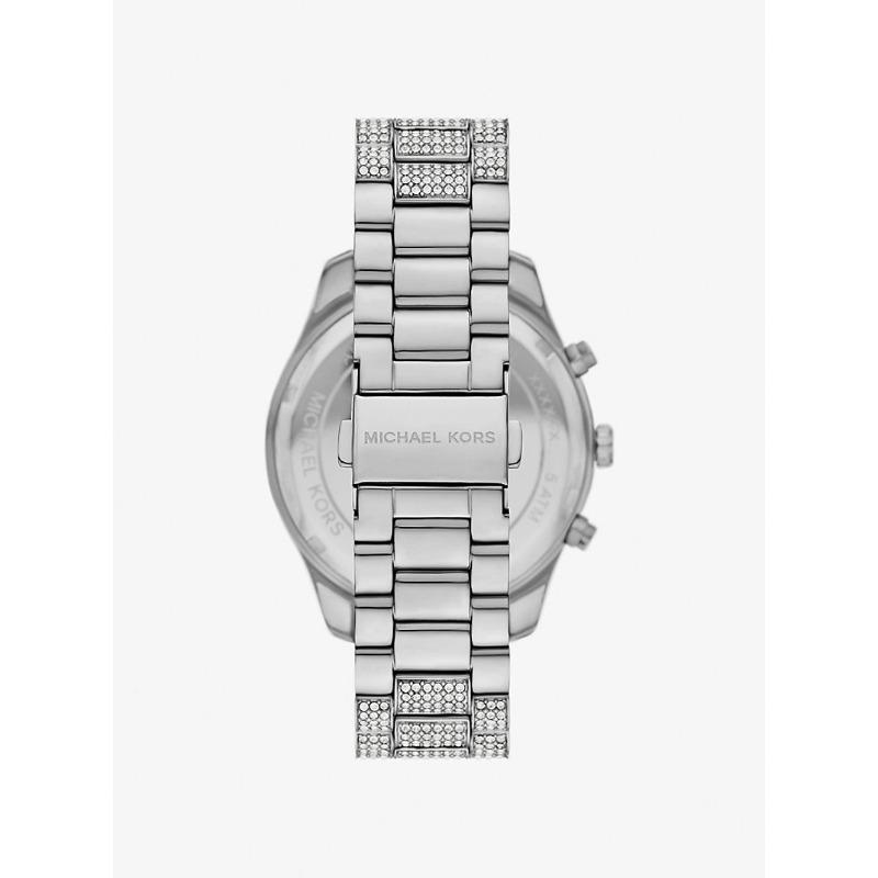 Michael Kors Oversized Lexington Pavé Silver-Tone Watch MK4972