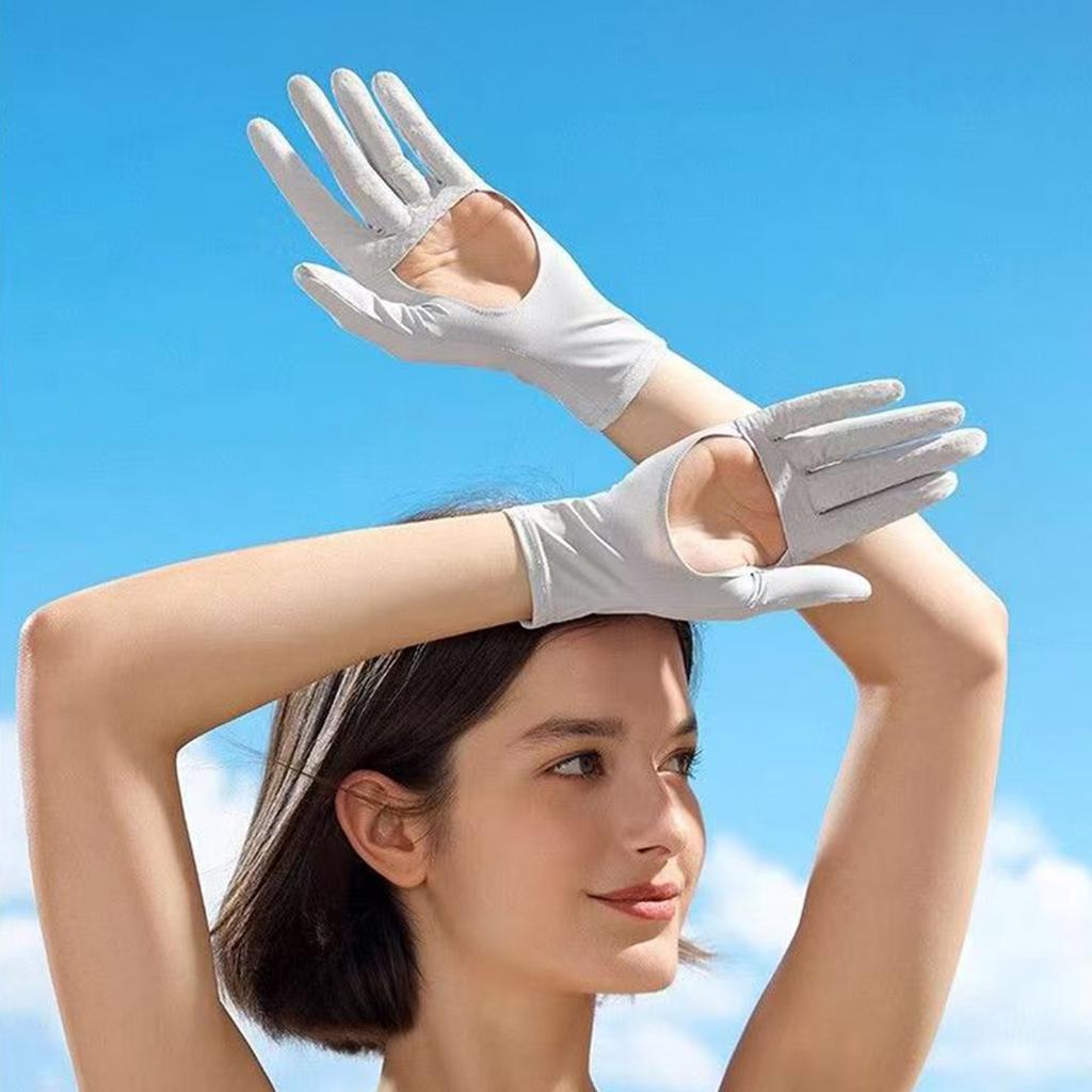 UPF 50+ Sun Protection Full Finger Gloves for Women Ideal for Driving Cycling and Outdoor Activities