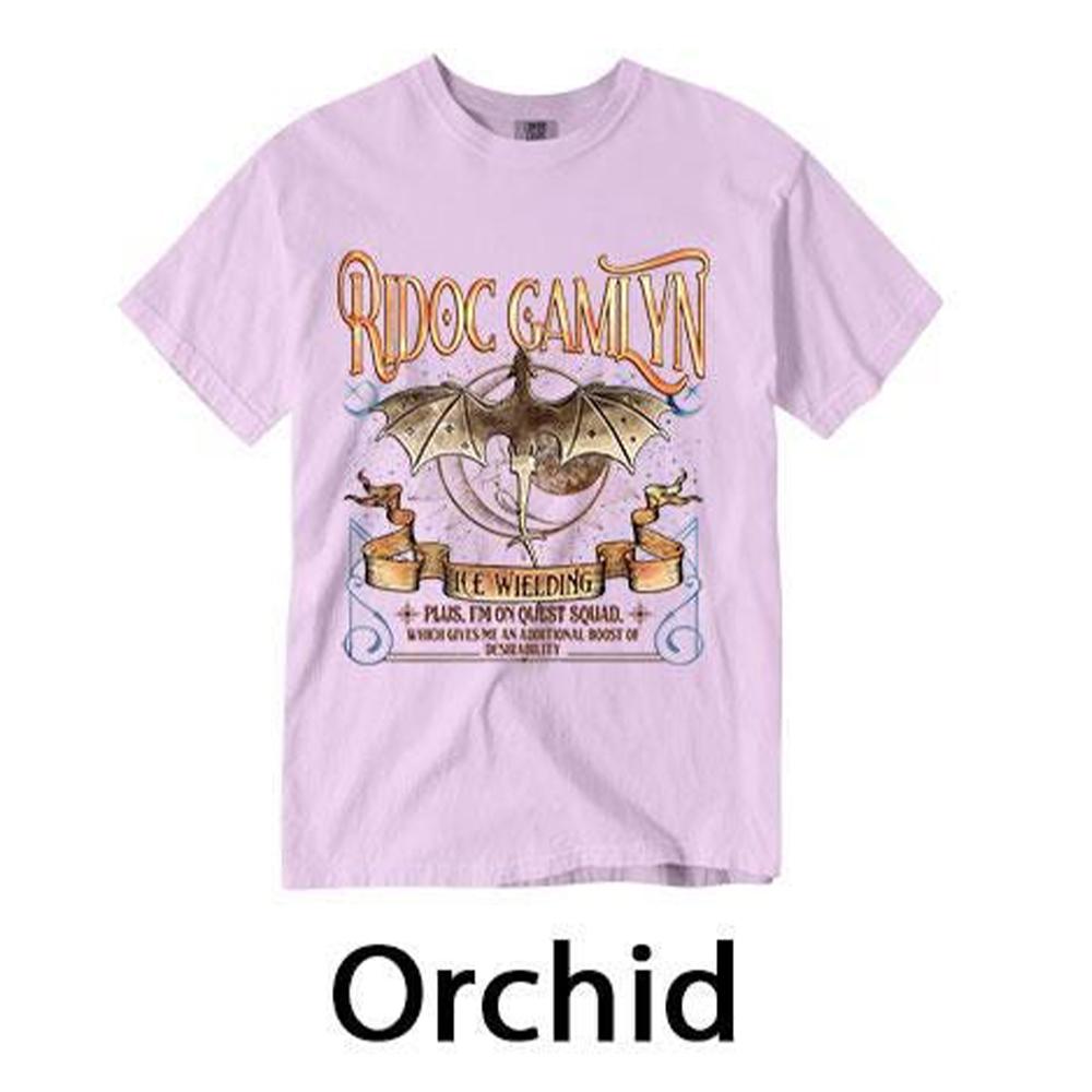 

Retro The Quest Squad Onyx Storm Comfort Tshirt For Fan Ridoc Gamlyn Fourth Wing Series Tshirt Daily Casual Trendy Streetwear 4XL