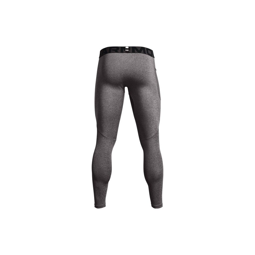 Under Armour Logo Waistband Sports Leggings Men Leggings Gray 1366075-020