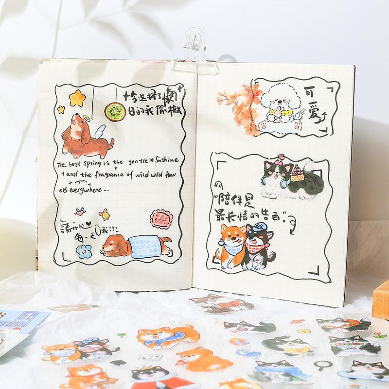 New Products Have Cute Dogs Cute Cartoon Creative Stickers Children's Hand Account Materials Diy Stickers