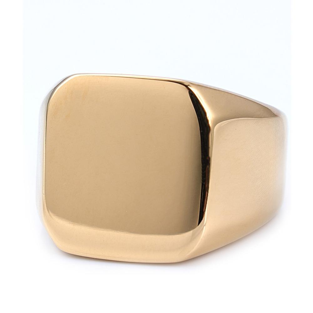 Nordic Vintage Round Square Irregular Smooth Ring Rust Free Fashion Jewelry for Women