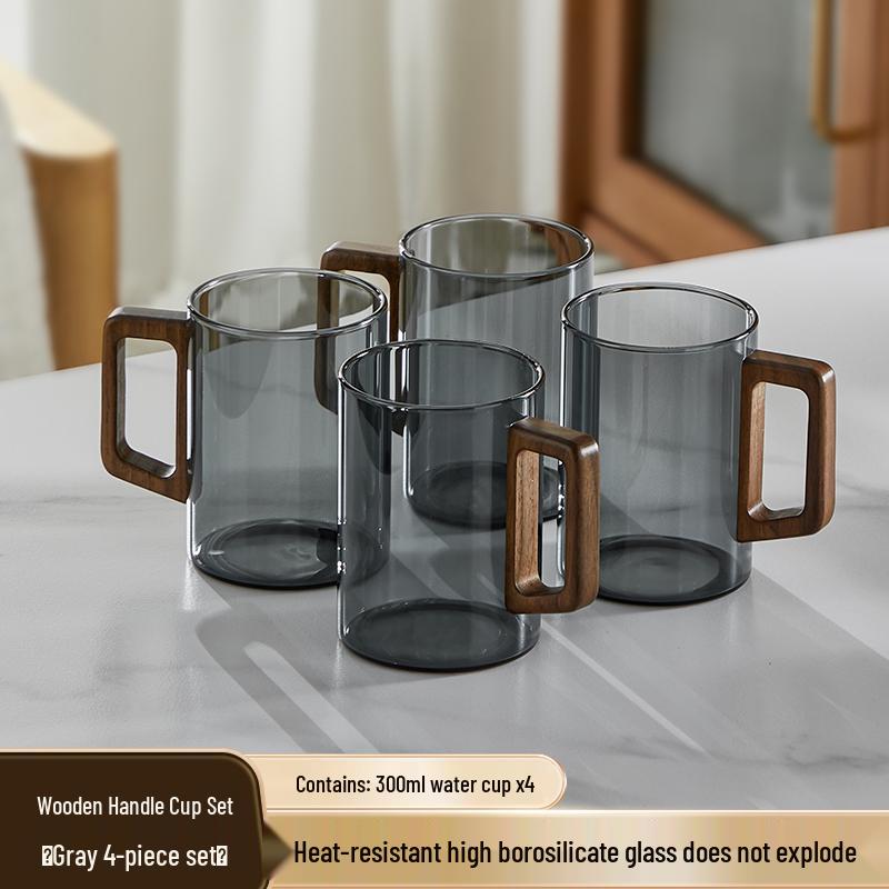 Hitzebeständiges Glasbecher-Set für Tee und Wasser